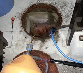 【排水】 詰り抜きワイヤー作業