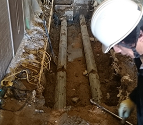 【排水】 マンション排水管入替工事